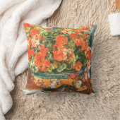 ピエール・オーギュストルノアール・ジェラニウムと猫 クッション (ブランケット)