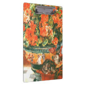 ピエール・オーギュストルノアール・ジェラニウムと猫 クリップボード (右)