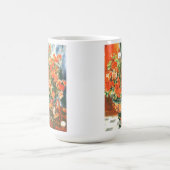 ピエール・オーギュストルノアール・ジェラニウムと猫 コーヒーマグカップ (中央)