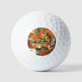 ピエール・オーギュストルノアール・ジェラニウムと猫 ゴルフボール