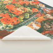 ピエール・オーギュストルノアール・ジェラニウムと猫 シェルパブランケット (3/4)