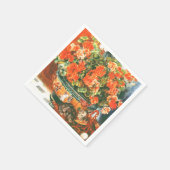 ピエール・オーギュストルノアール・ジェラニウムと猫 スタンダードカクテルナプキン (角)