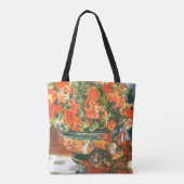 ピエール・オーギュストルノアール・ジェラニウムと猫 トートバッグ (裏面)