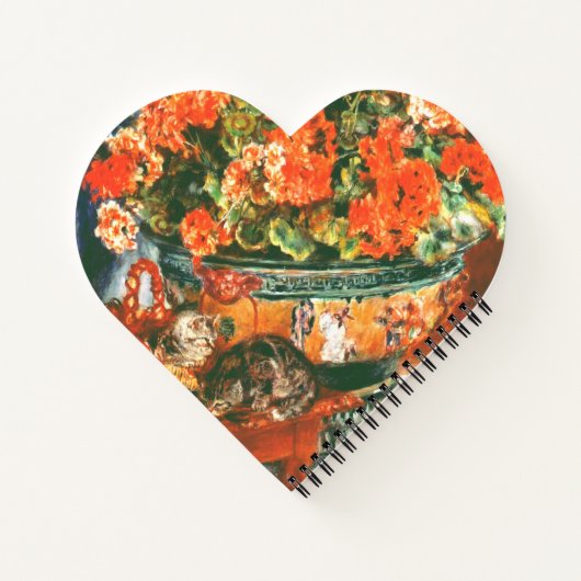 ピエール・オーギュストルノアール・ジェラニウムと猫 ノートブック (裏面)