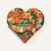 ピエール・オーギュストルノアール・ジェラニウムと猫 ノートブック (正面)