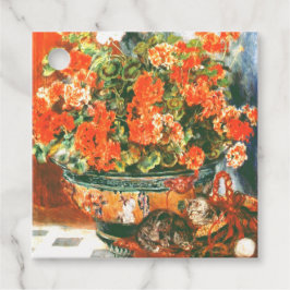 ピエール・オーギュストルノアール・ジェラニウムと猫 フェイバータグ