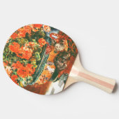 ピエール・オーギュストルノアール・ジェラニウムと猫 卓球ラケット (横)