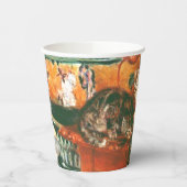 ピエール・オーギュストルノアール・ジェラニウムと猫 紙コップ (左)