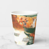 ピエール・オーギュストルノアール・ジェラニウムと猫 紙コップ (正面)