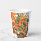 ピエール・オーギュストルノアール・ジェラニウムと猫 紙コップ (正面)