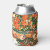 ピエール・オーギュストルノアール・ジェラニウムと猫 缶クーラー (缶正面)