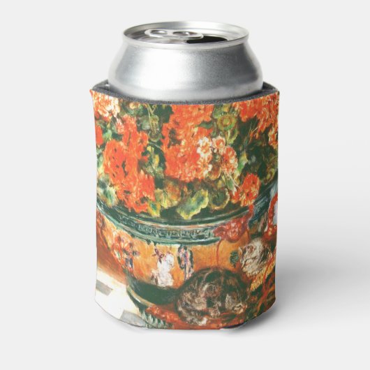 ピエール・オーギュストルノアール・ジェラニウムと猫 缶クーラー (缶裏面)