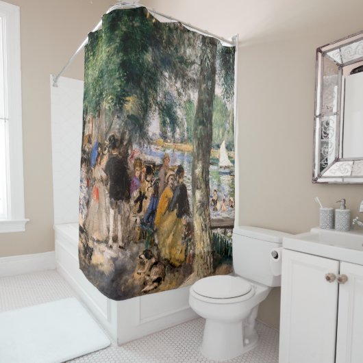 ピエール・オーギュストルノアール – セーヌ川の入浴 シャワーカーテン (インサイチュ)