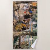 ピエール・オーギュストルノアール – セーヌ川の入浴 ビーチタオル (正面)
