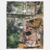 ピエール・オーギュストルノアール – セーヌ川の入浴 フリースブランケット (正面)
