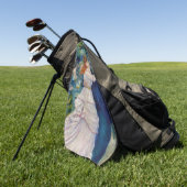 ピエール・オーギュストルノアール – ダンス・アット・ブーギバル ゴルフタオル (グリーン)