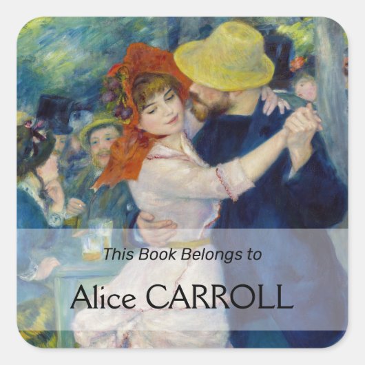 ピエール・オーギュストルノアール – ダンス・アット・ブーギバル スクエアシール (正面)