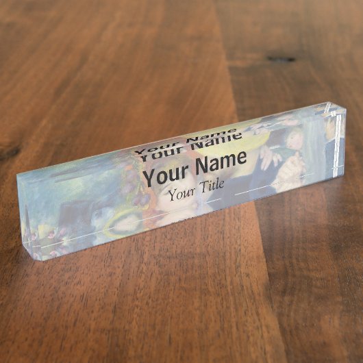 ピエール・オーギュストルノアール – ダンス・アット・ブーギバル デスクネームプレート (側面)