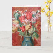ピエール-オーギュストルノアール-チューリップブーケ カード (黄色い花)
