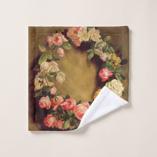 ピエール=オーギュストルノアール-バラの王冠 ウォッシュタオル (ウォッシュタオル)