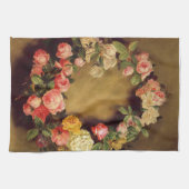 ピエール=オーギュストルノアール-バラの王冠 キッチンタオル (横)