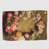 ピエール=オーギュストルノアール-バラの王冠 ゴルフタオル (横)