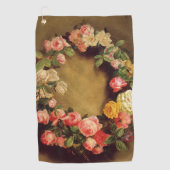 ピエール=オーギュストルノアール-バラの王冠 ゴルフタオル (正面)