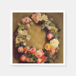 ピエール=オーギュストルノアール-バラの王冠 スタンダードカクテルナプキン