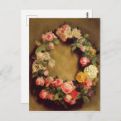 ピエール=オーギュストルノアール-バラの王冠 ポストカード (正面/裏面)