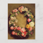 ピエール=オーギュストルノアール-バラの王冠 ポストカード (正面)