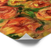 ピエール・オーギュストルノアール-バラの腕 ポスター (角)