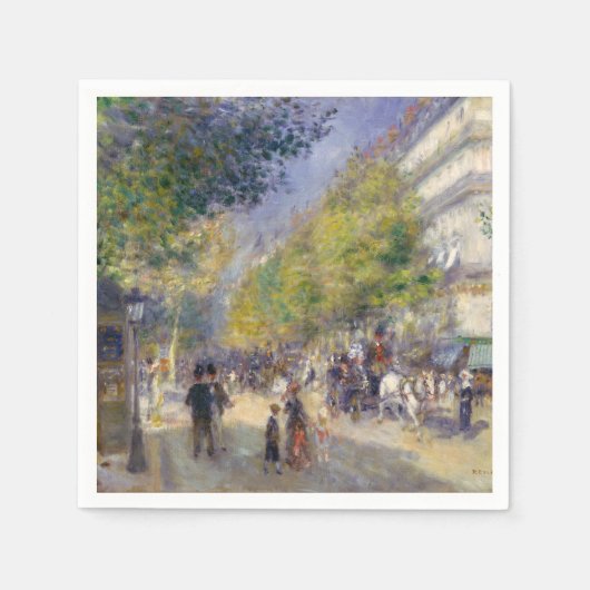 ピエール – オーギュストルノアール – パリ,グランブールヴァール スタンダードカクテルナプキン (正面)