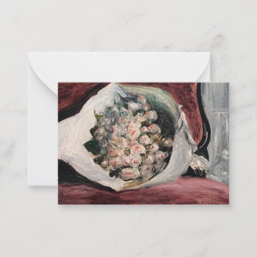 ピエール=オーギュストルノアール – ブーケ入りボックス ノートカード (正面)