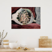 ピエール=オーギュストルノアール – ブーケ入りボックス ポスター (キッチン)