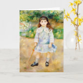 ピエール・オーギュストルノアール – ホイップの子 カード (黄色い花)