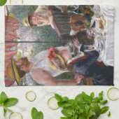 ピエール・オーギュストルノアール – ボートパーティーの昼食会 キッチンタオル (折り畳み)