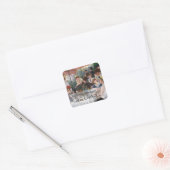 ピエール・オーギュストルノアール – ボートパーティーの昼食会 スクエアシール (封筒)