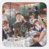 ピエール・オーギュストルノアール – ボートパーティーの昼食会 スクエアシール (正面)