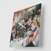 ピエール・オーギュストルノアール – ボートパーティーの昼食会 スクエア壁時計 (傾斜)