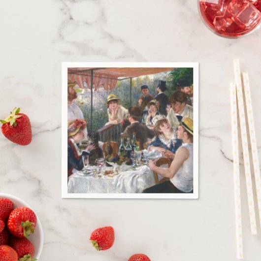 ピエール・オーギュストルノアール – ボートパーティーの昼食会 スタンダードカクテルナプキン (インサイチュ)