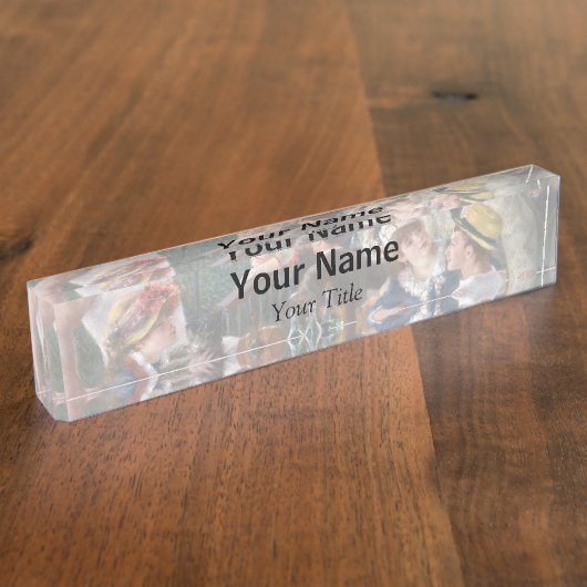 ピエール・オーギュストルノアール – ボートパーティーの昼食会 デスクネームプレート (側面)