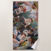 ピエール・オーギュストルノアール – ボートパーティーの昼食会 ビーチタオル (正面)