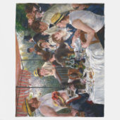 ピエール・オーギュストルノアール – ボートパーティーの昼食会 フリースブランケット (正面)