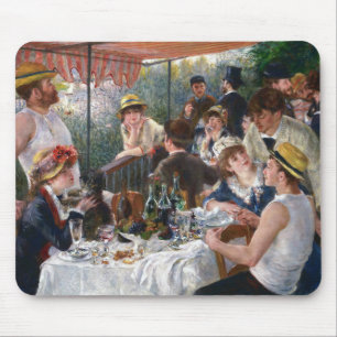 ピエール・オーギュストルノアール – ボートパーティーの昼食会 マウスパッド