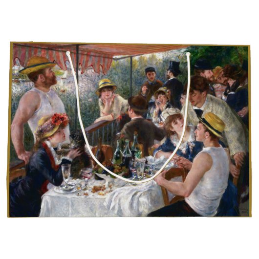 ピエール・オーギュストルノアール – ボートパーティーの昼食会 ラージペーパーバッグ (裏面)