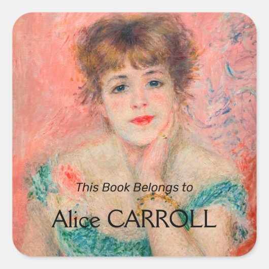 ピエール・オーギュストルノアール – 女優ジャンヌ・サマリー スクエアシール (正面)