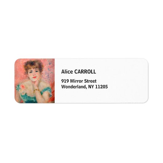 ピエール・オーギュストルノアール – 女優ジャンヌ・サマリー ラベル (正面)