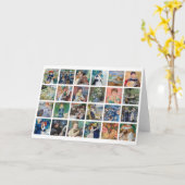 ピエール – オーギュストルノアール-最高傑作グリッドコラージュ カード (黄色い花)