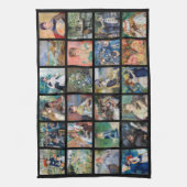 ピエール – オーギュストルノアール-最高傑作グリッドコラージュ キッチンタオル (縦)