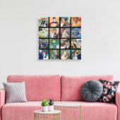 ピエール – オーギュストルノアール-最高傑作グリッドコラージュ キャンバスプリント (インサイチュ (リビング))